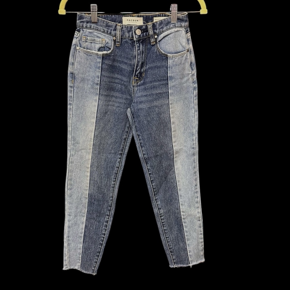 Pacsun vintage icon size 23 XXS jeans block light medium denim skinny raw hem